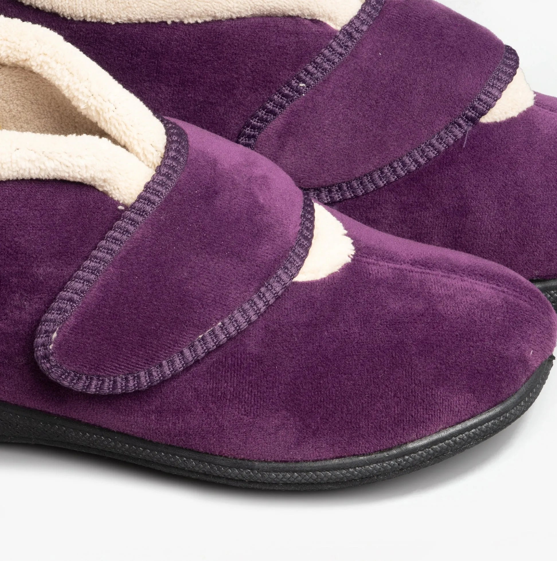 Fleet & Foster LEVITT Womens Boot Slippers Plum sold by House of Slippers product image thumbnail 4