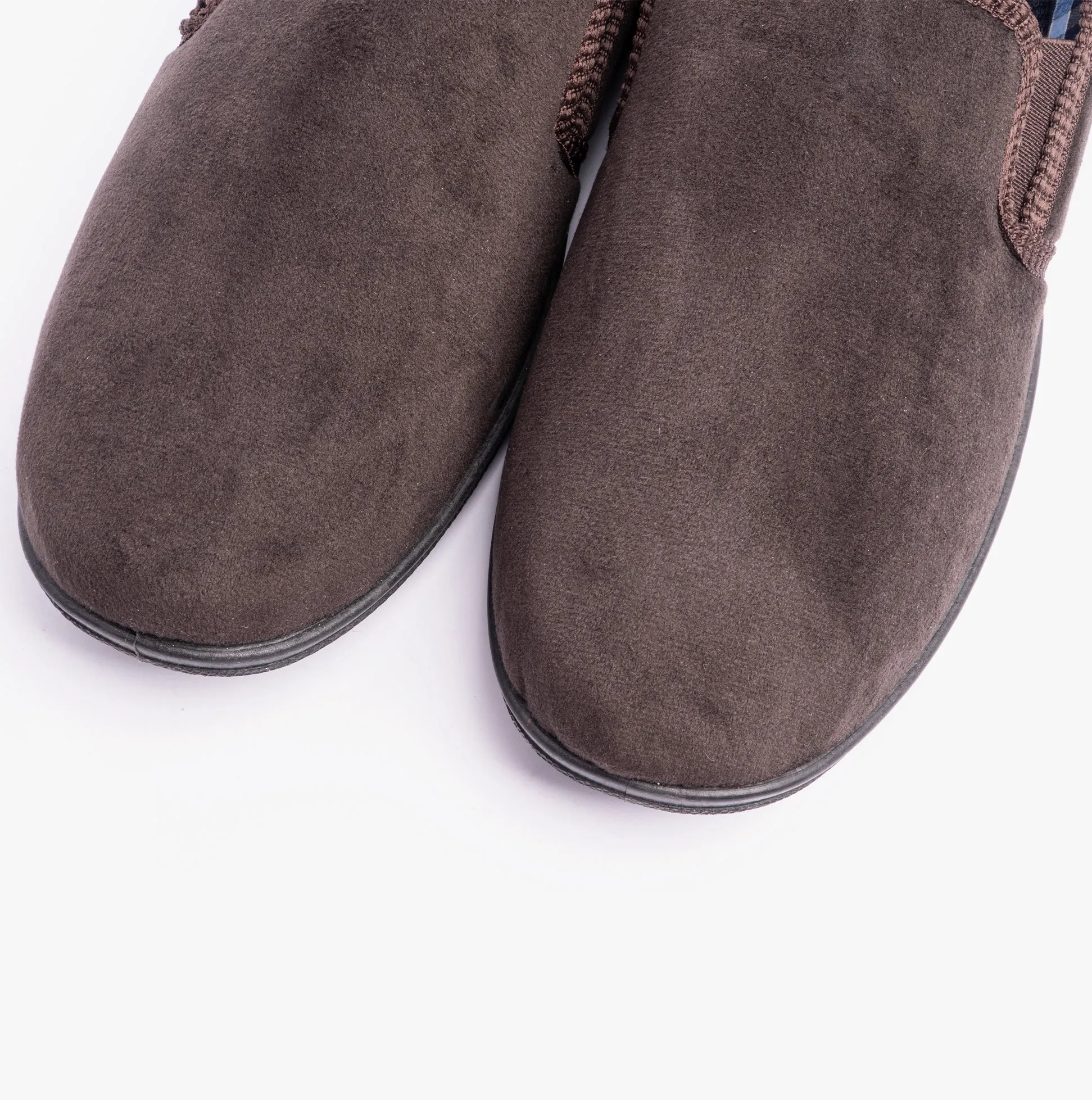 Sleepers WILSON Brown Mens Plush Velour Twin Gusset Slipper sold by House of Slippers product image thumbnail 4