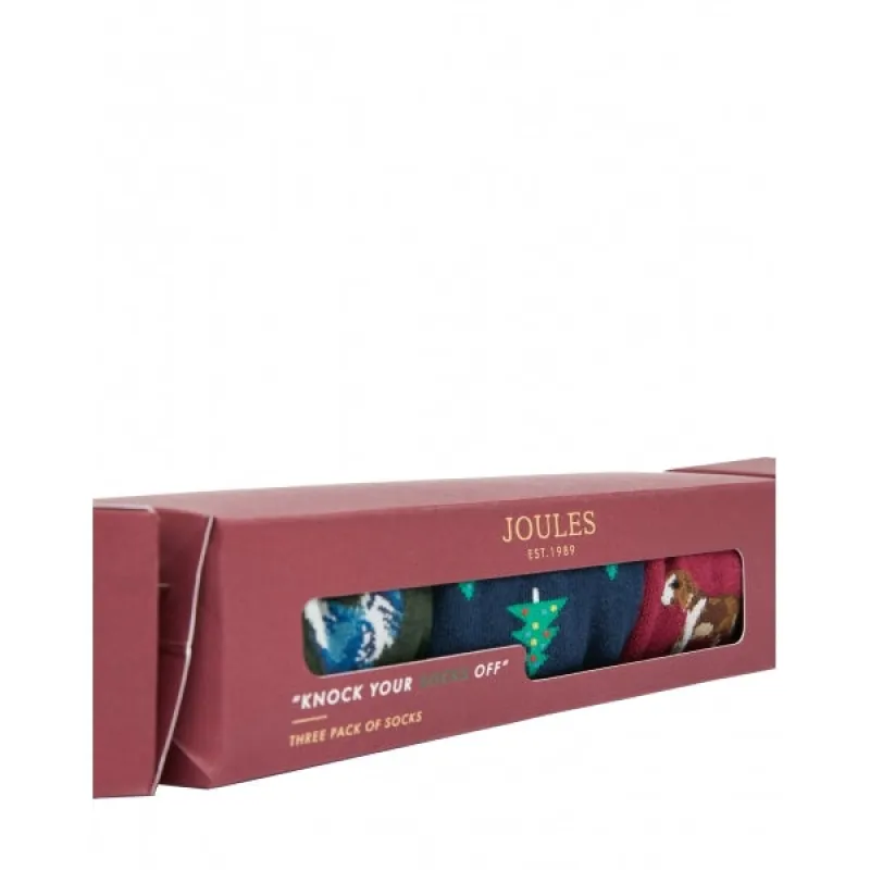 Joules CRACKER SOCKS Mens Cotton Socks Festive Characters made by Joules