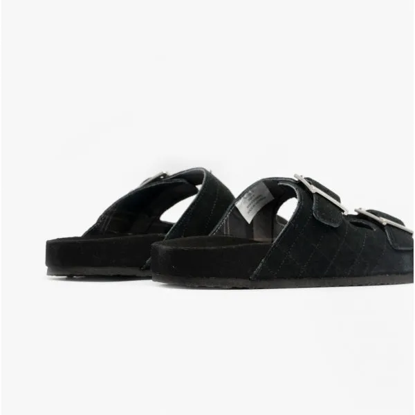 Barbour EDDIE Mens Suede Mule Slippers Black sold by House of Slippers product image thumbnail 5