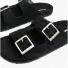 Barbour EDDIE Mens Suede Mule Slippers Black sold by House of Slippers