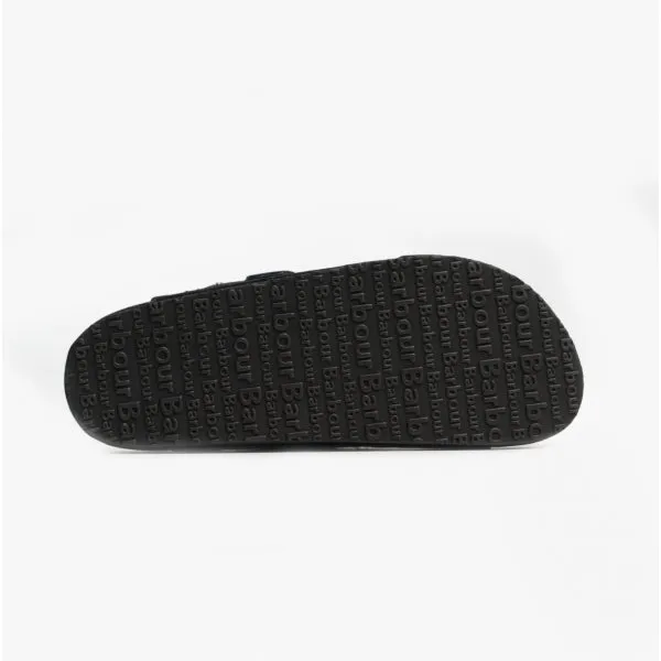 Barbour EDDIE Mens Suede Mule Slippers Black sold by House of Slippers product image thumbnail 3