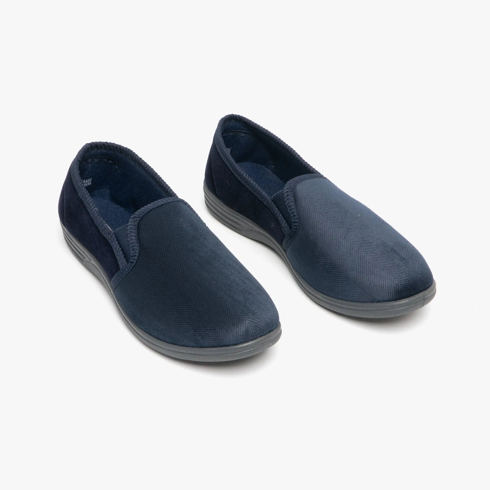 Zedzzz LEWIS Mens Full Slippers Navy/Grey sold by House of Slippers product image thumbnail 2