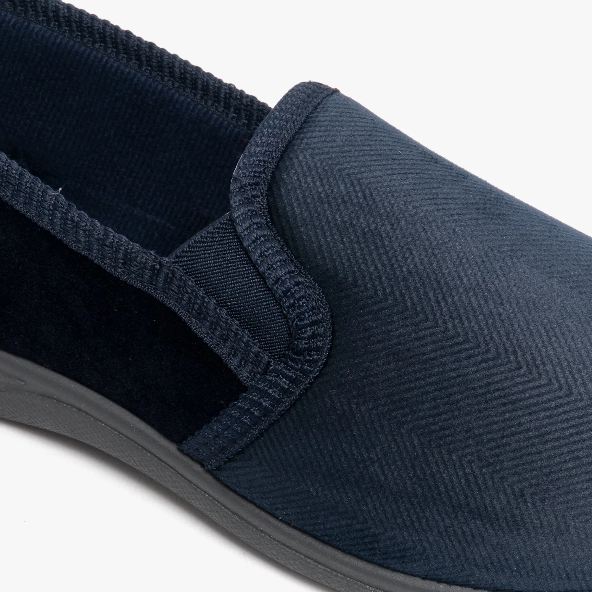 Zedzzz LEWIS Mens Full Slippers Navy/Grey sold by House of Slippers product image thumbnail 5