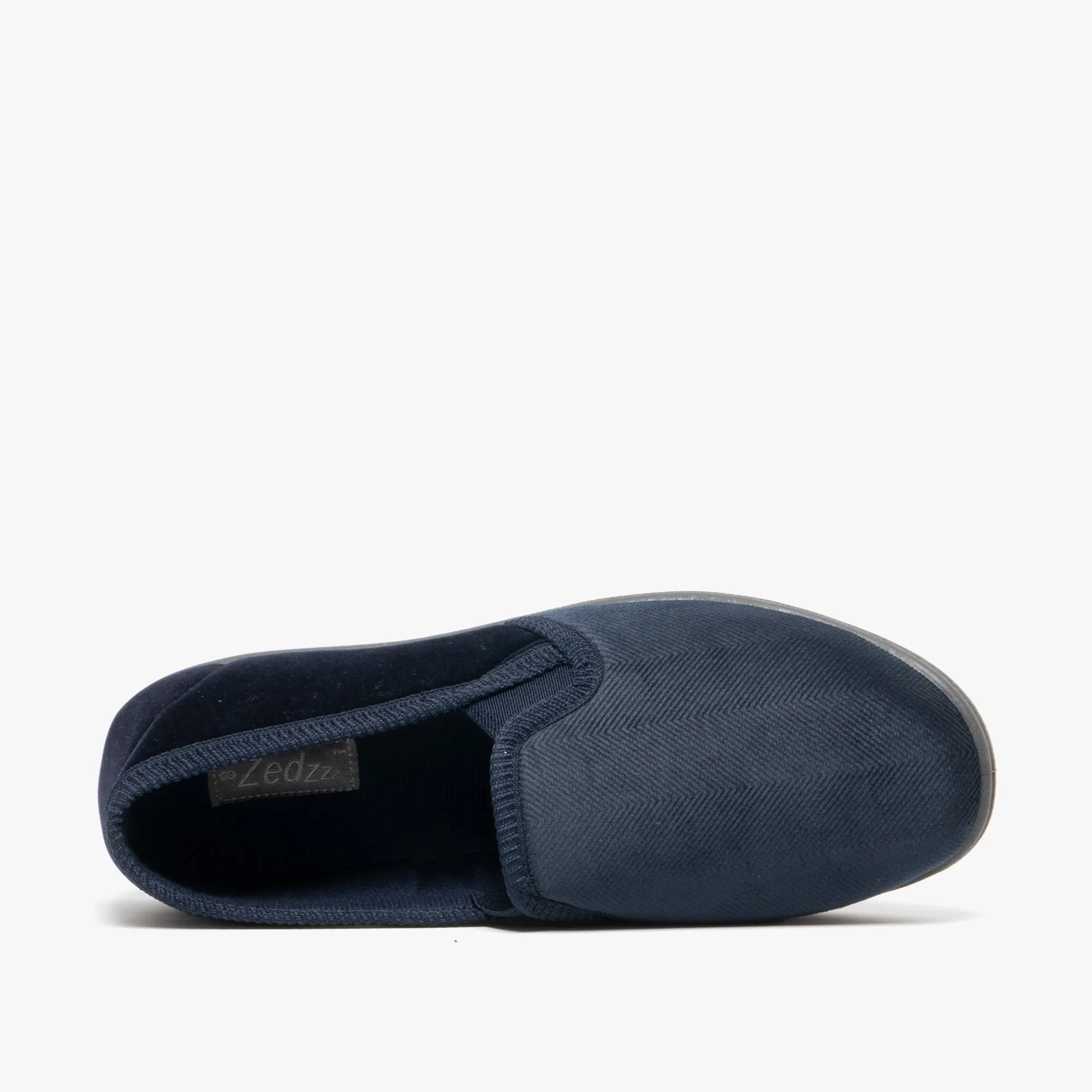 Zedzzz LEWIS Mens Full Slippers Navy/Grey sold by House of Slippers product image thumbnail 3