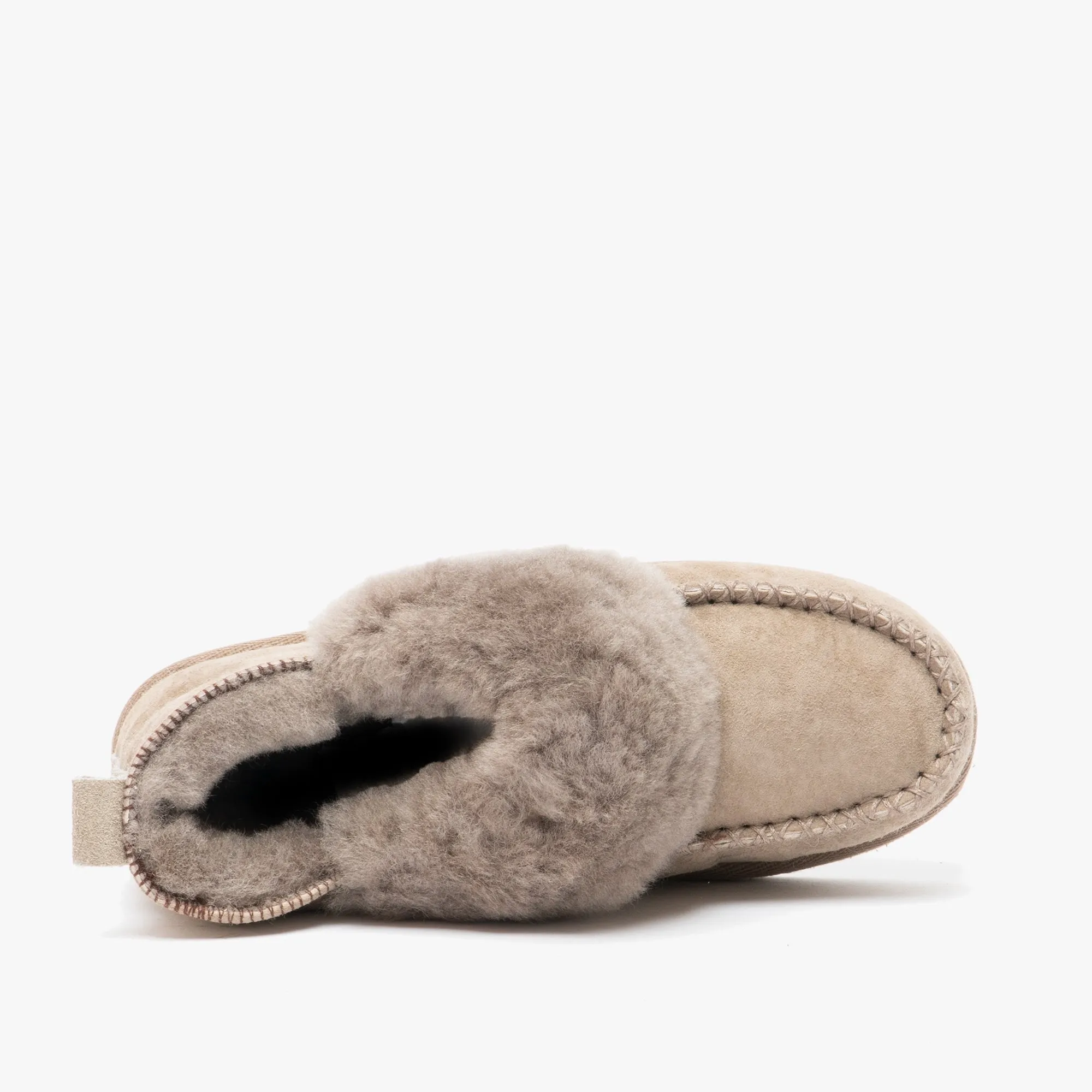 ALBINA Womens Sheepskin Slipper Boots Stone sold by House of Slippers product image thumbnail 4