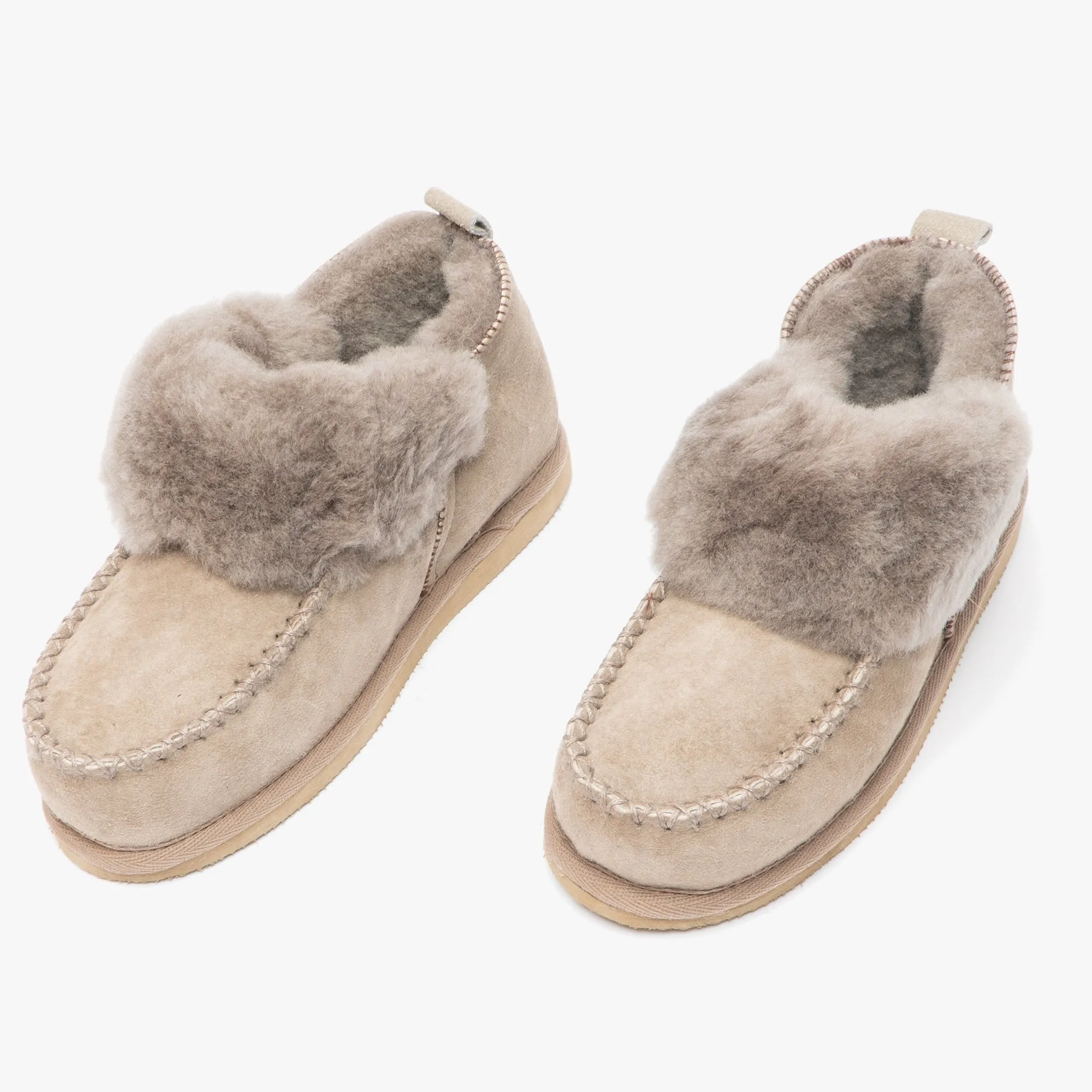 ALBINA Womens Sheepskin Slipper Boots Stone sold by House of Slippers product image thumbnail 2