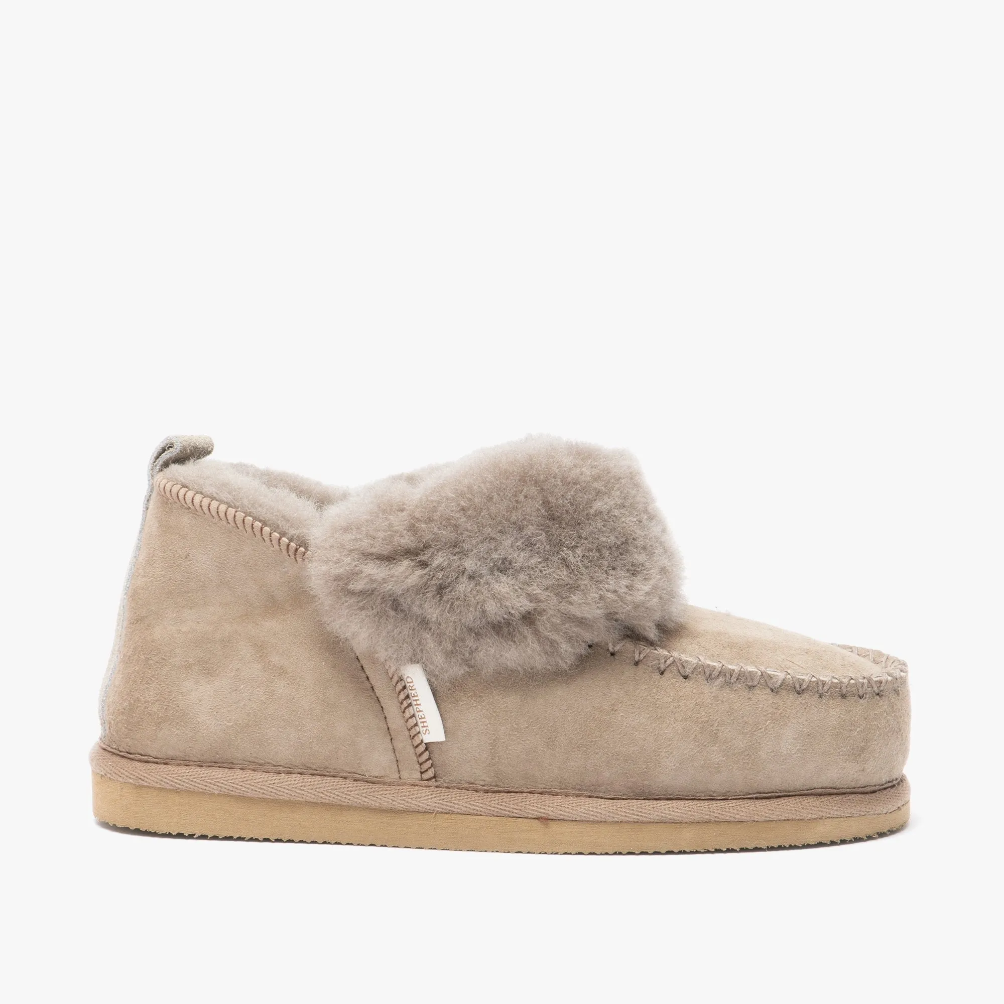 ALBINA Womens Sheepskin Slipper Boots Stone sold by House of Slippers