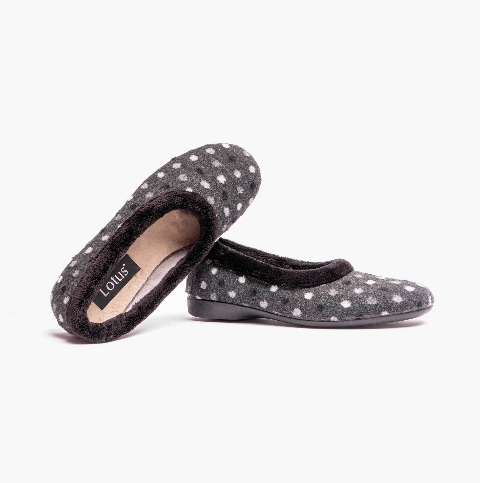 Lotus GERI Womens Slippers Black sold by House of Slippers product image thumbnail 4