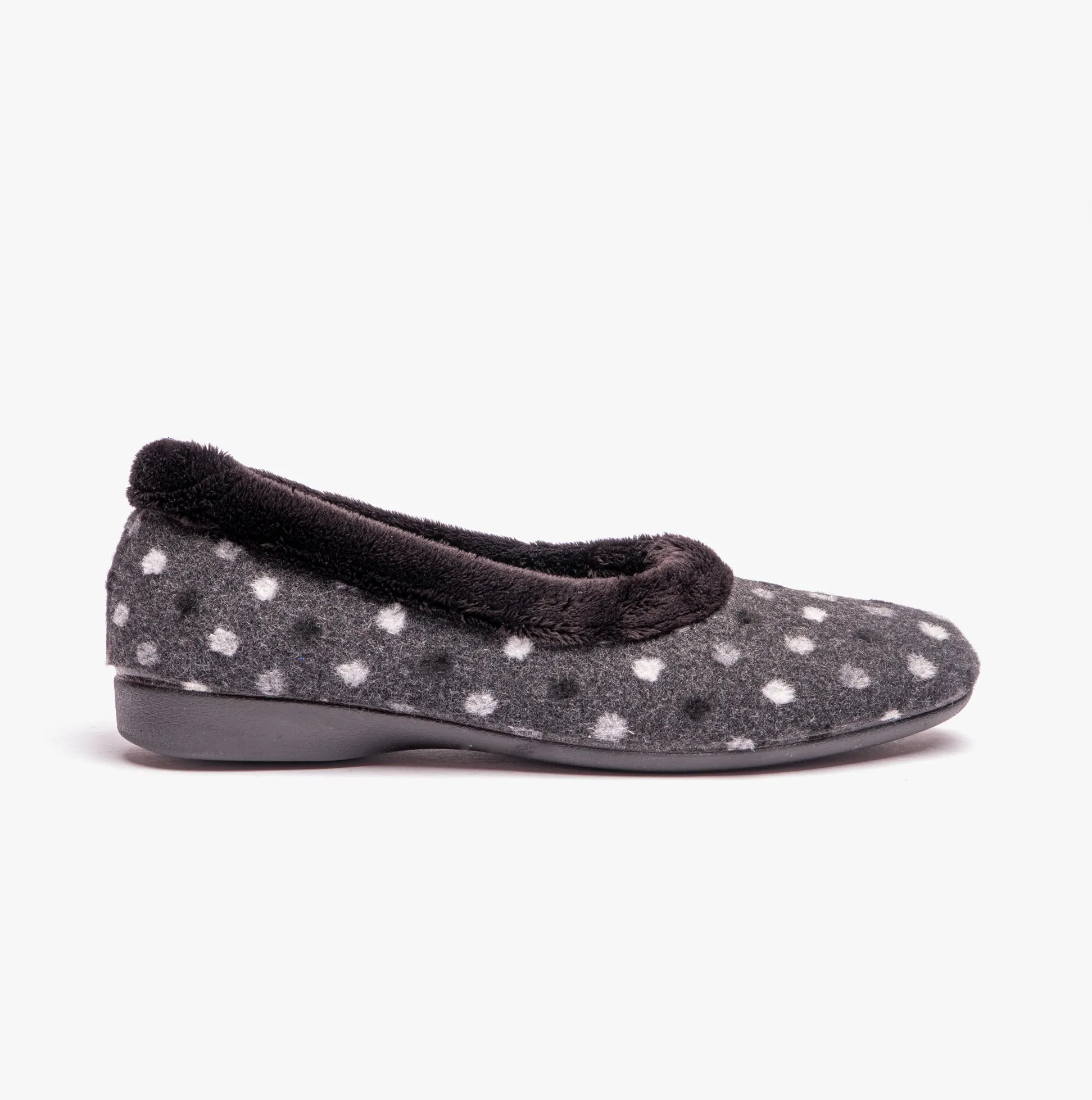 Lotus GERI Womens Slippers Black sold by House of Slippers