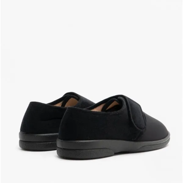 Sleepers ARTHUR Mens Super Wide Full Slippers Black sold by House of Slippers product image thumbnail 4