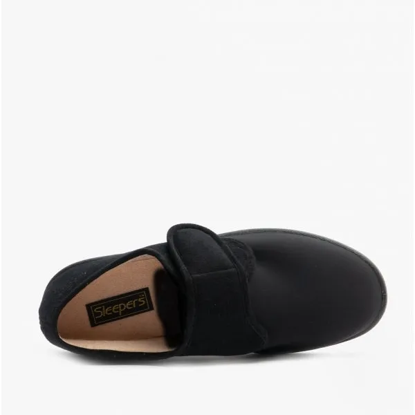Sleepers ARTHUR Mens Super Wide Full Slippers Black sold by House of Slippers product image thumbnail 3