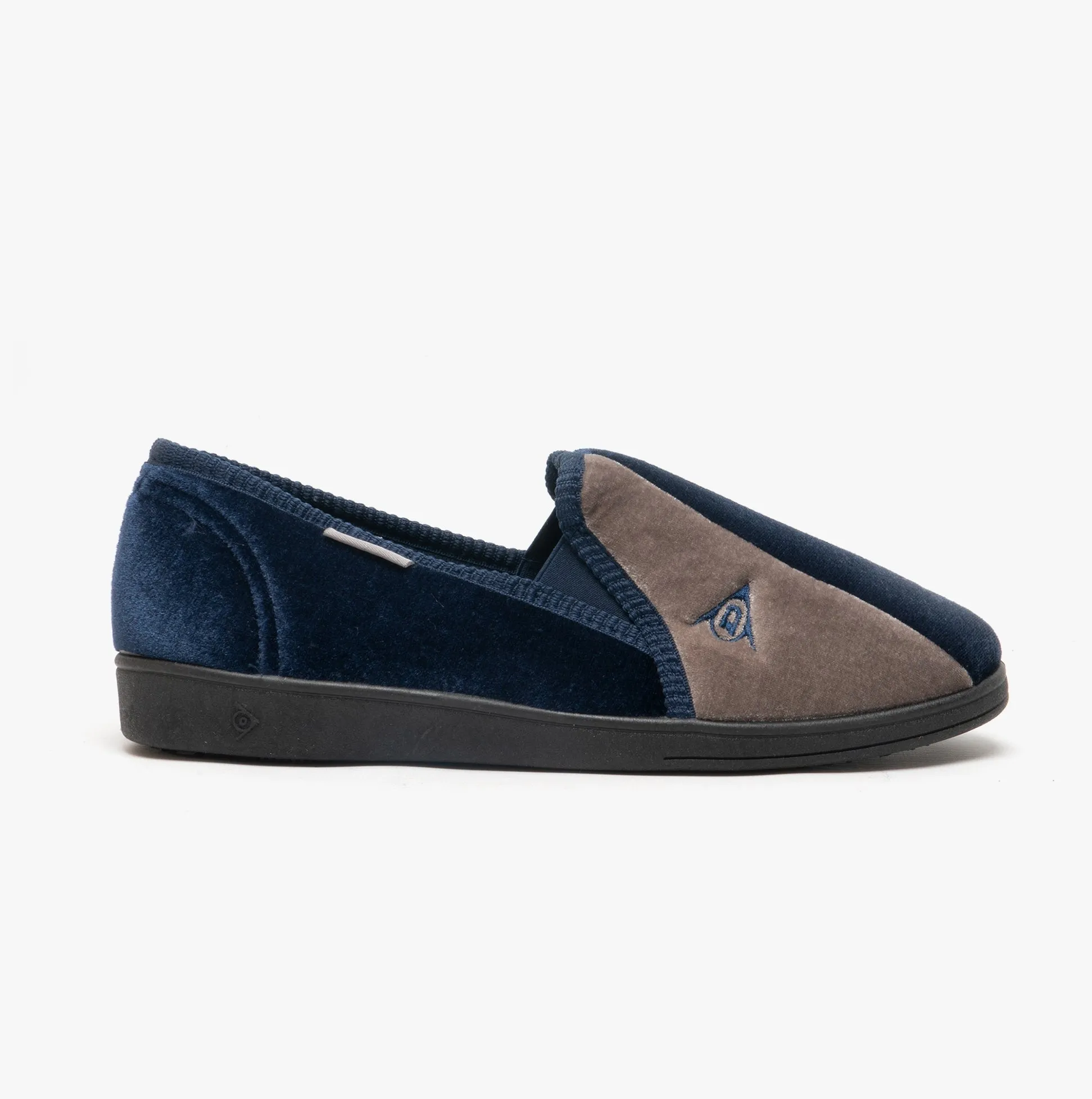 Dunlop WINSTON Mens Full Slippers Navy/Grey sold by House of Slippers