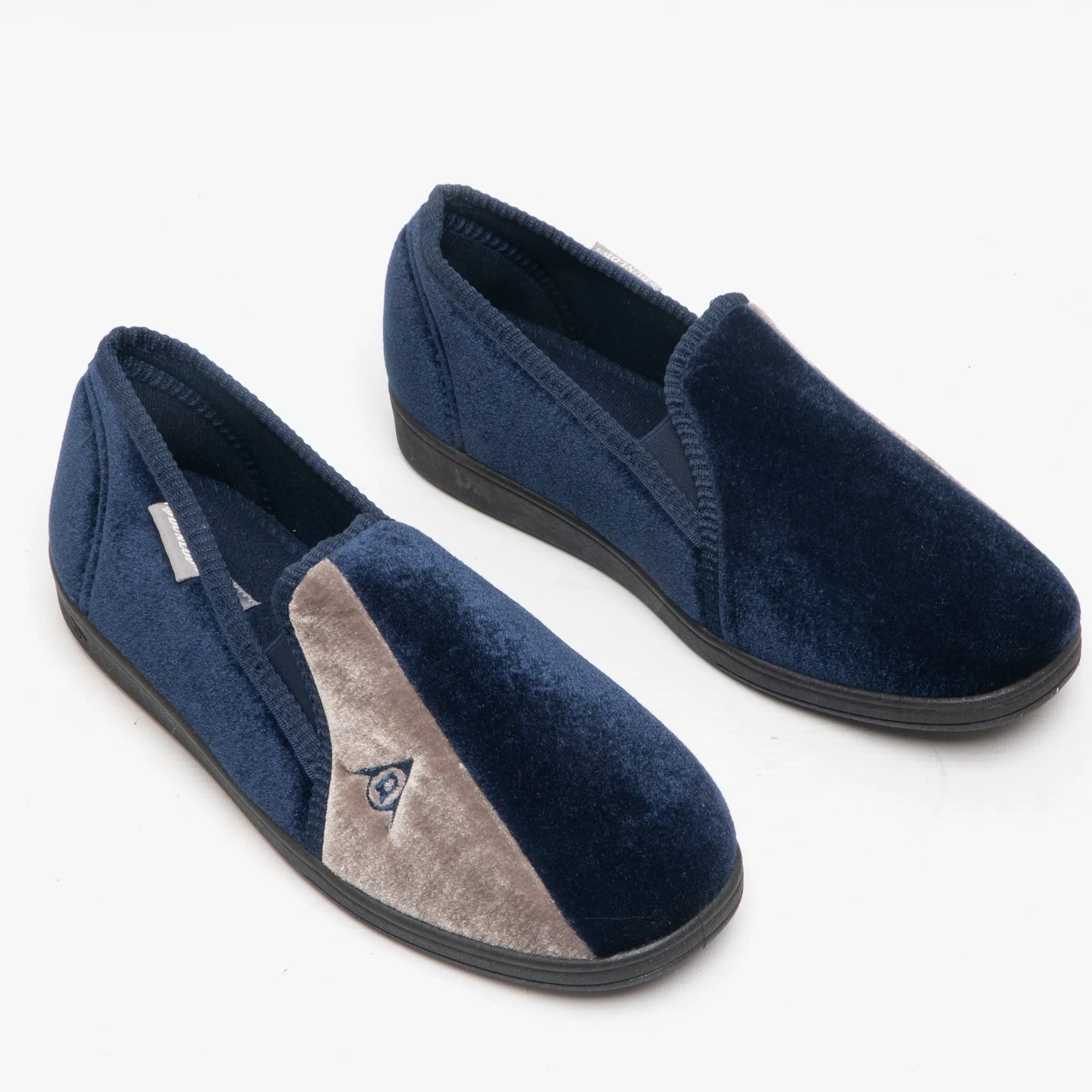 Dunlop WINSTON Mens Full Slippers Navy/Grey sold by House of Slippers product image thumbnail 2