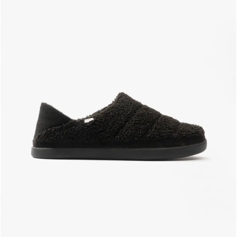 TOMS EZRA SHEARLING Womens Slippers Black sold by House of Slippers