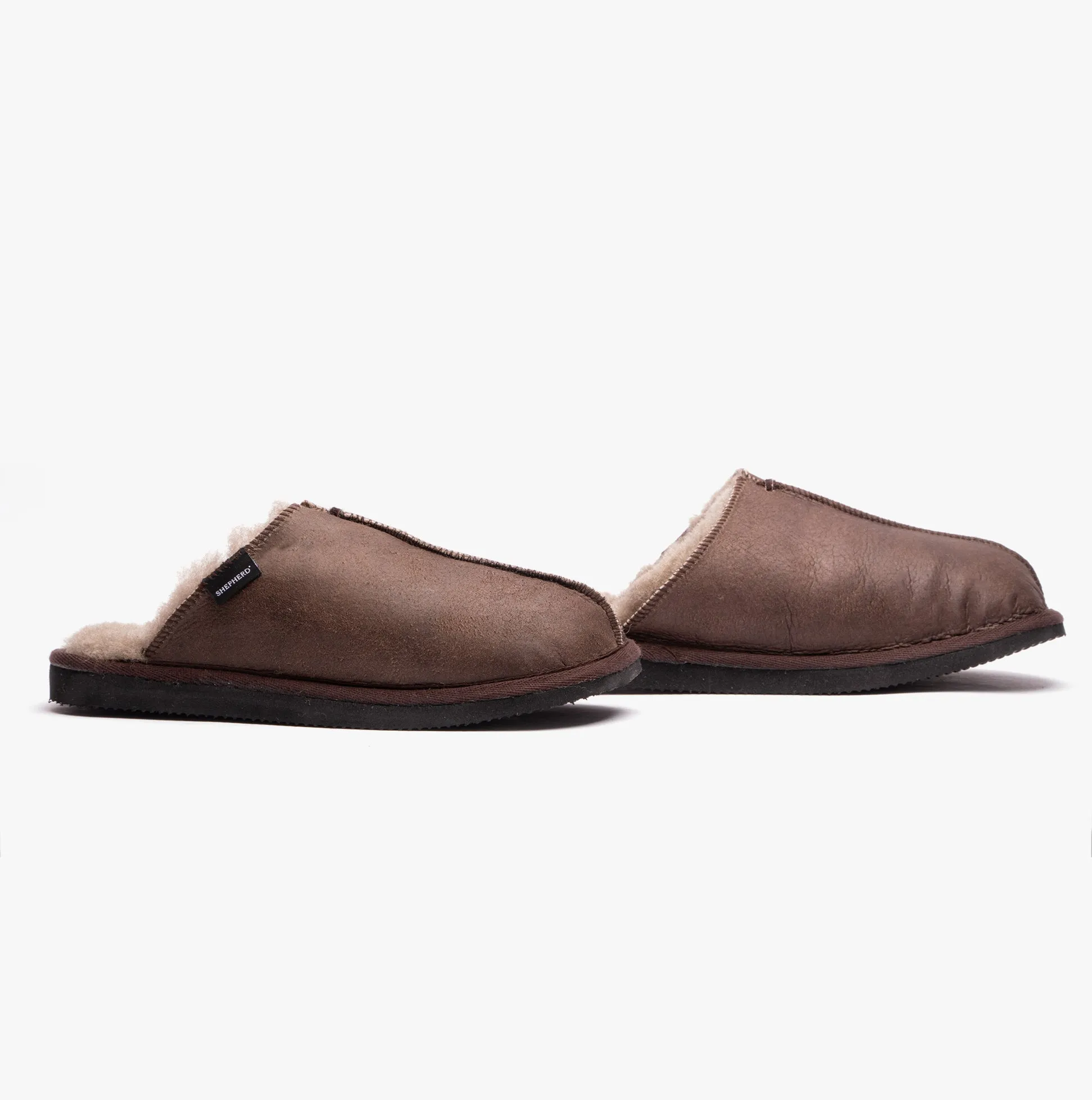 Shepherd HUGO Mens Sheepskin Mules Oiled Antique sold by House of Slippers product image thumbnail 2