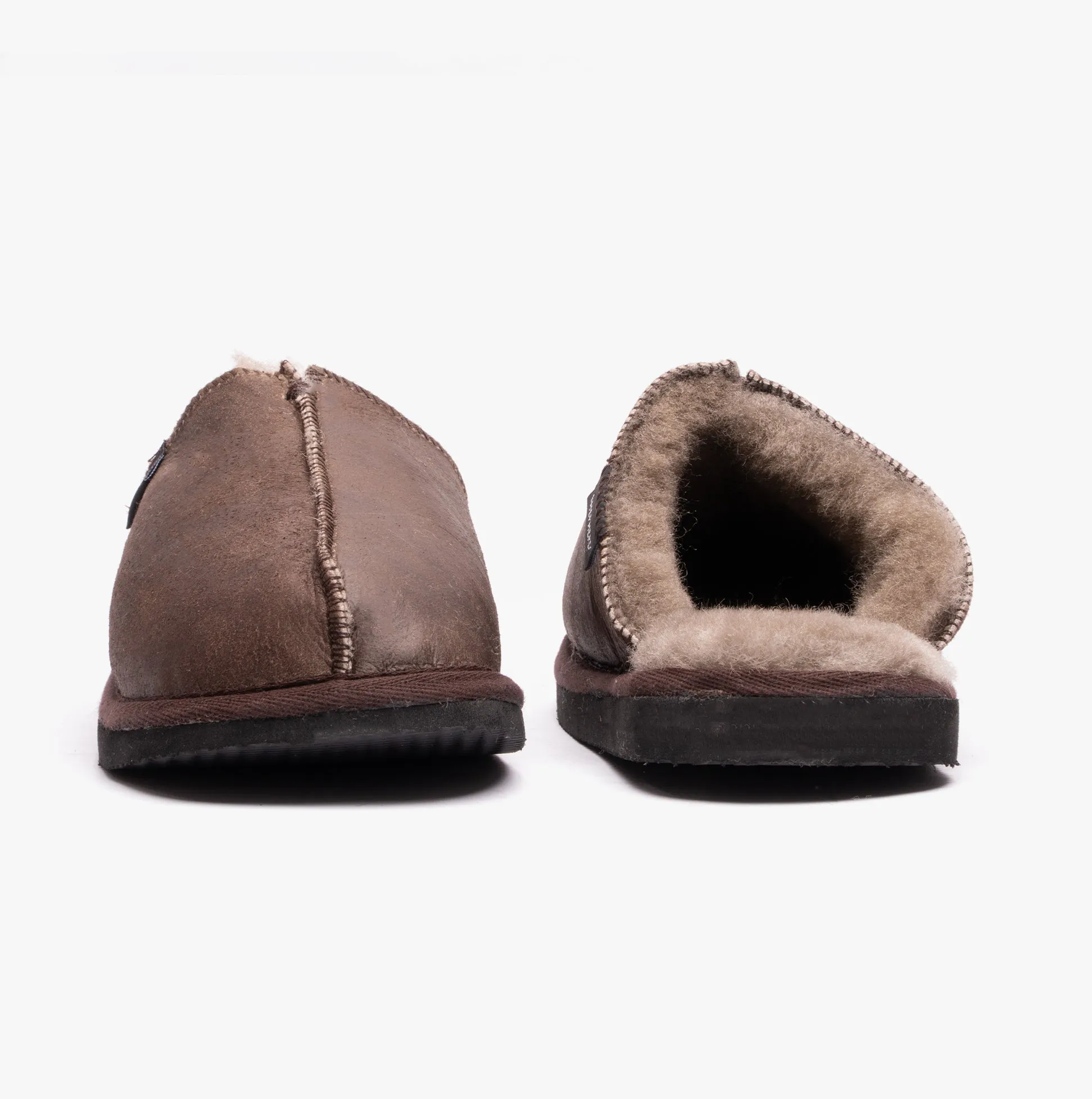 Shepherd HUGO Mens Sheepskin Mules Oiled Antique sold by House of Slippers product image thumbnail 3