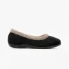 JULIA Ladies Ballerina Slippers Black sold by House of Slippers