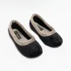 JULIA Ladies Ballerina Slippers Black sold by House of Slippers