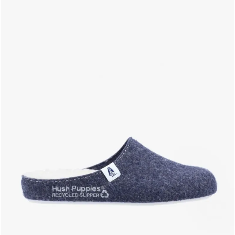 Hush Puppies THE GOOD SLIPPER Womens Recycled Mule Slippers Navy sold by House of Slippers