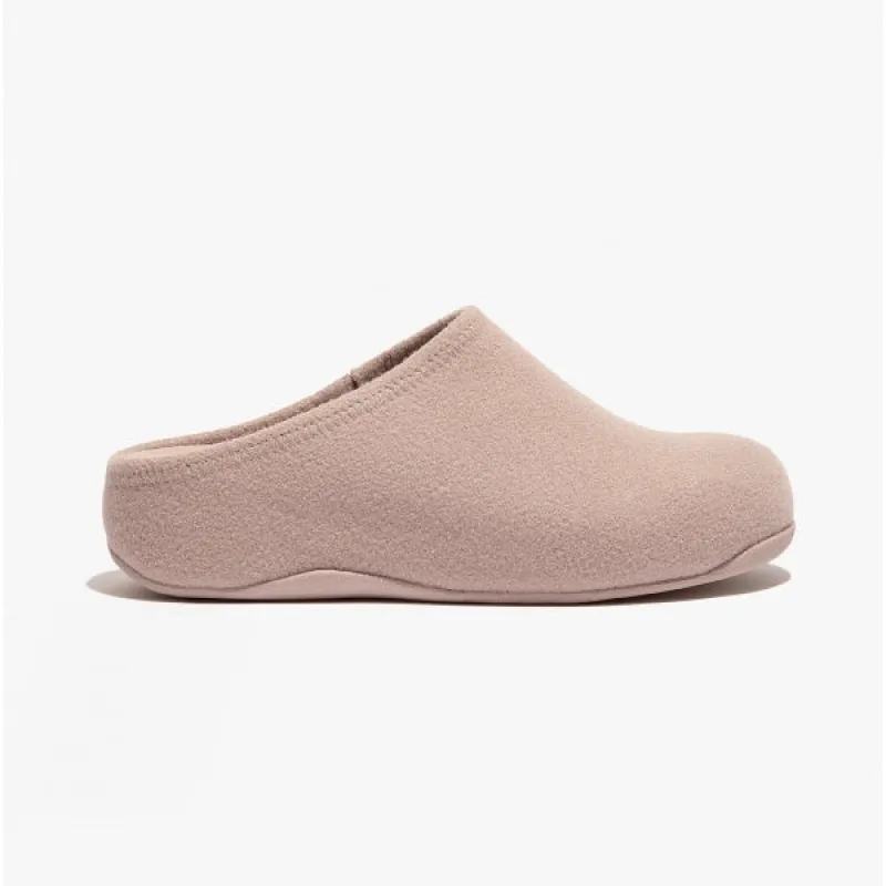 SHUV Ladies Felt Clog Slippers Beige made by House of Slippers