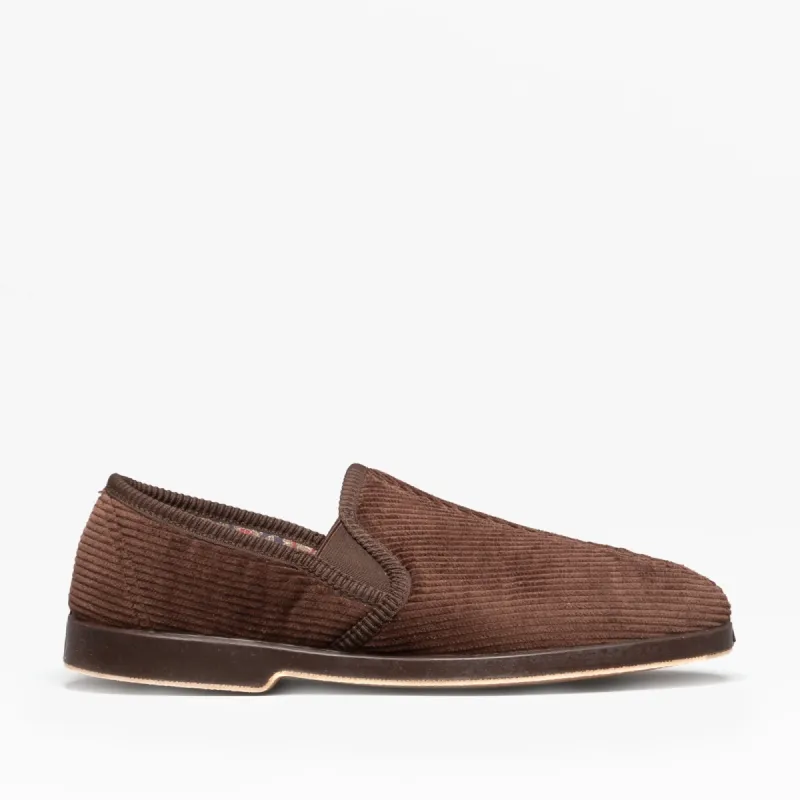 GBS EXETER Mens Slippers Brown sold by House of Slippers
