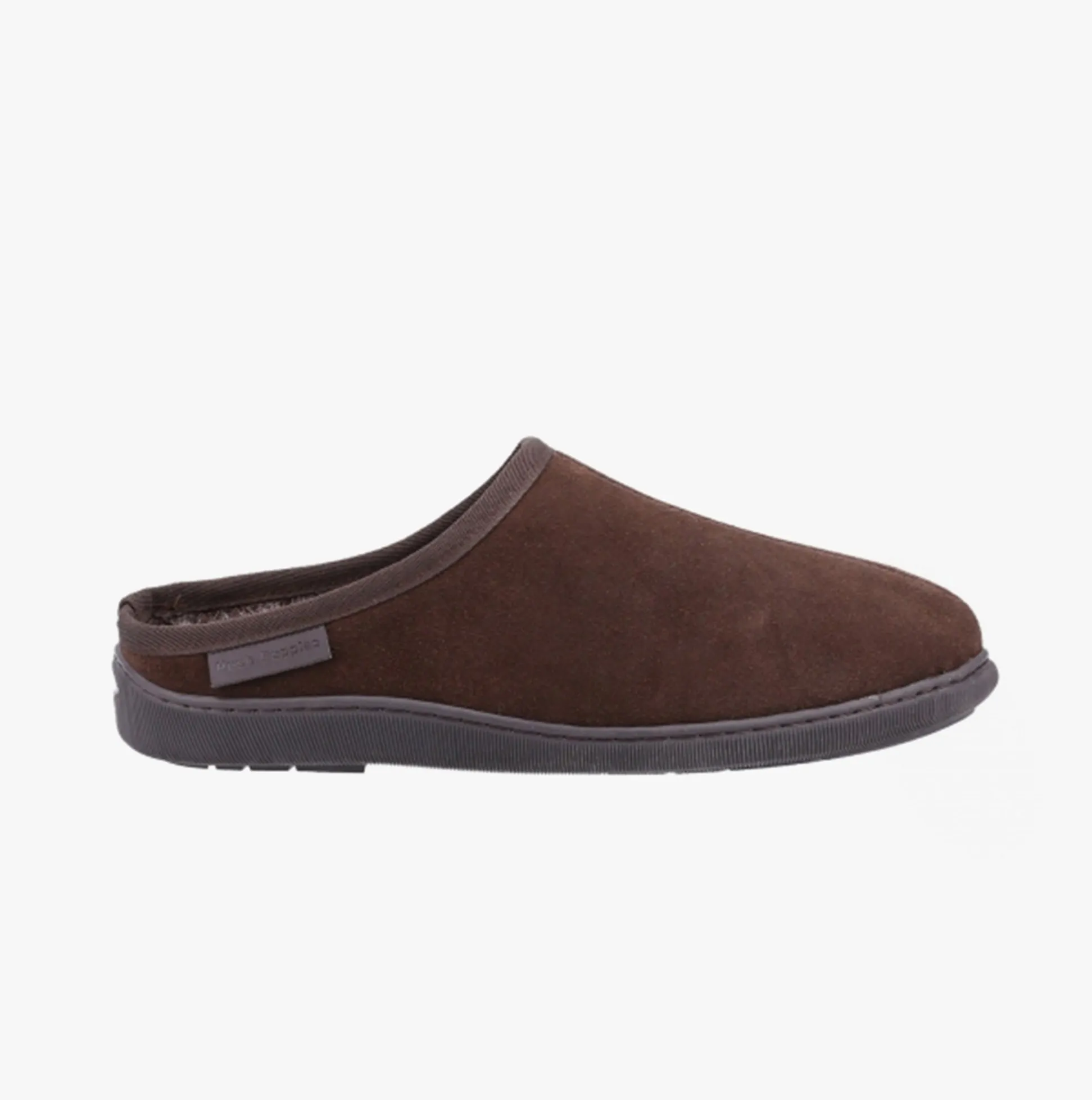 Hush Puppies ASHTON Mens Suede Leather Mule Slippers Brown sold by House of Slippers
