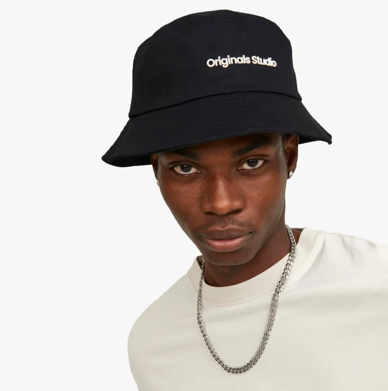 Jack & Jones VESTERBRO Mens Bucket Hat Black sold by House of Slippers