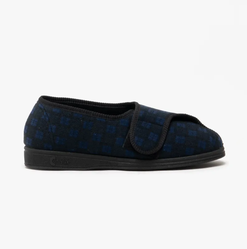 Comfylux GEORGIE Mens Full Slippers Navy sold by House of Slippers