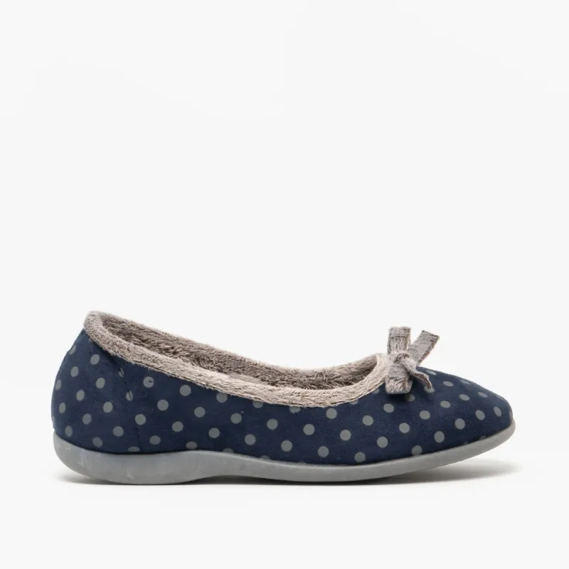 Sleepers LOUISE Womens Full Slippers Navy sold by House of Slippers