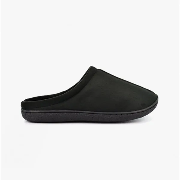Zedzzz ALEX Mens Microfibre Mule Slippers Black sold by House of Slippers
