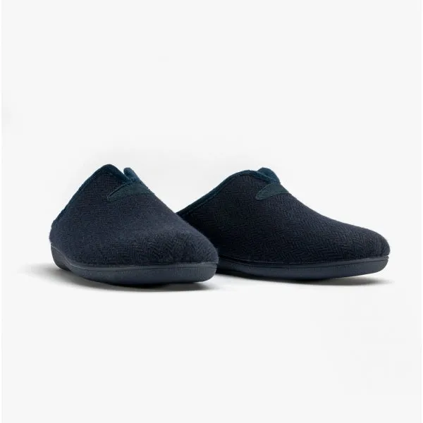 ALBERT Mens Slippers Navy sold by House of Slippers product image thumbnail 2