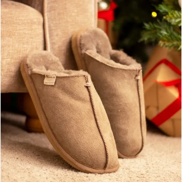 Shepherd HUGO Mens Sheepskin Mules Stone sold by House of Slippers product image thumbnail 5