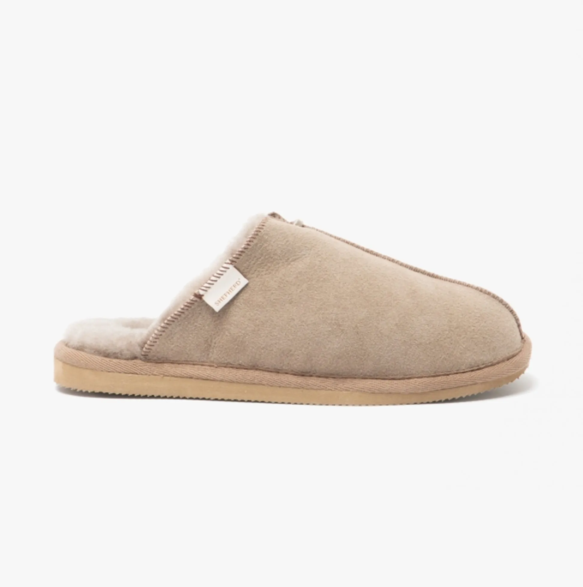 Shepherd HUGO Mens Sheepskin Mules Stone sold by House of Slippers