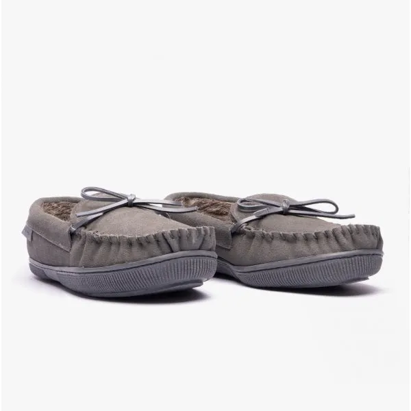 Hush Puppies ACE Mens Suede Slippers Grey sold by House of Slippers product image thumbnail 2