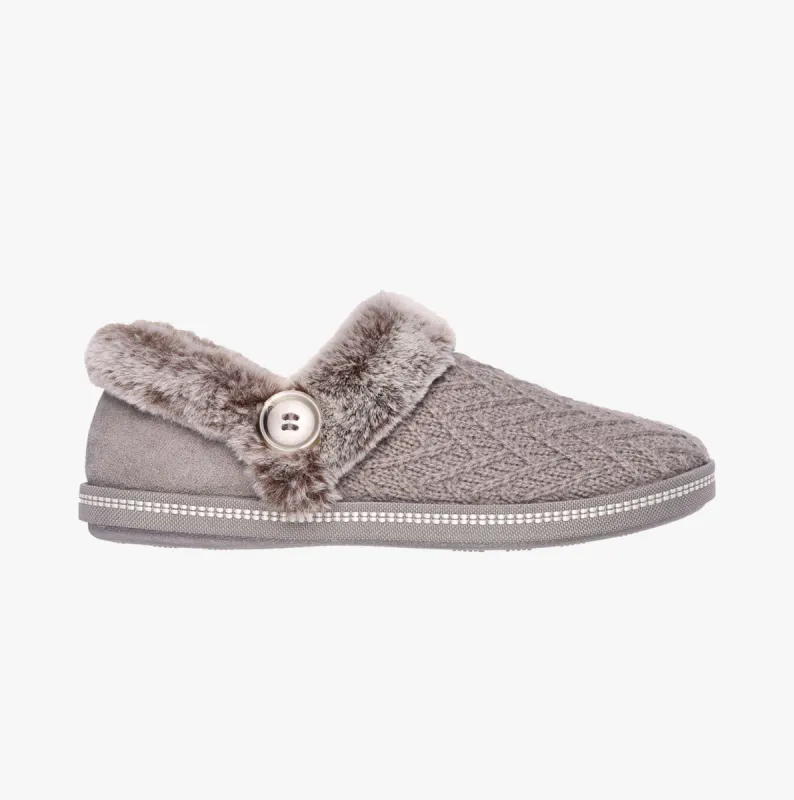 COZY CAMPFIRE-GIRLS NIGHT IN Womens Indoor Slippers Taupe sold by House of Slippers