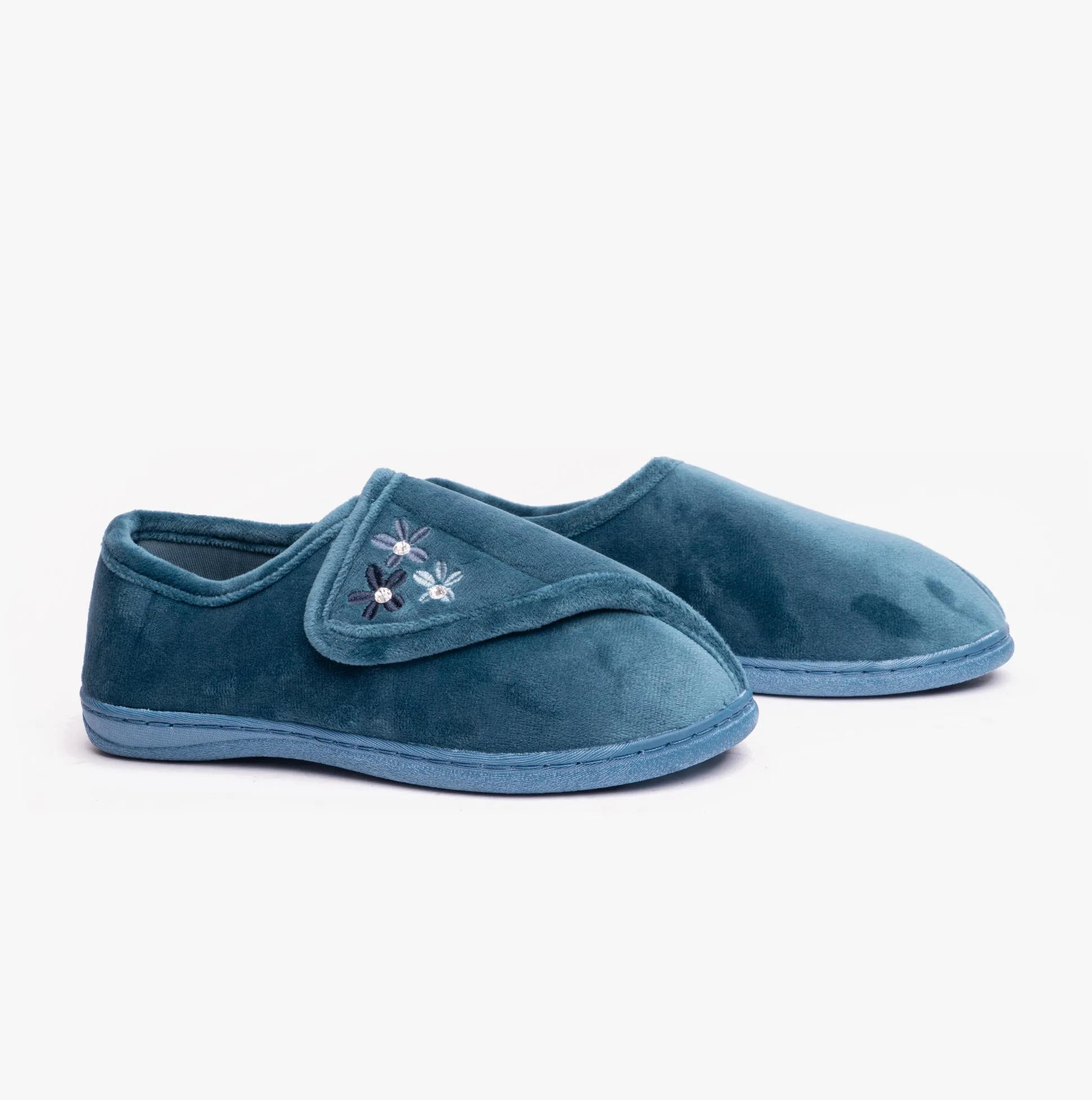 ALOHA Womens Wide Fit Full Slippers Blue sold by House of Slippers product image thumbnail 2