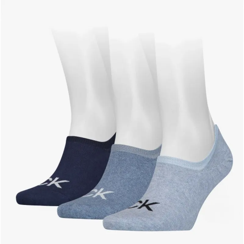 Calvin Klein 3 Pack Mens Ankle Socks Blue sold by House of Slippers