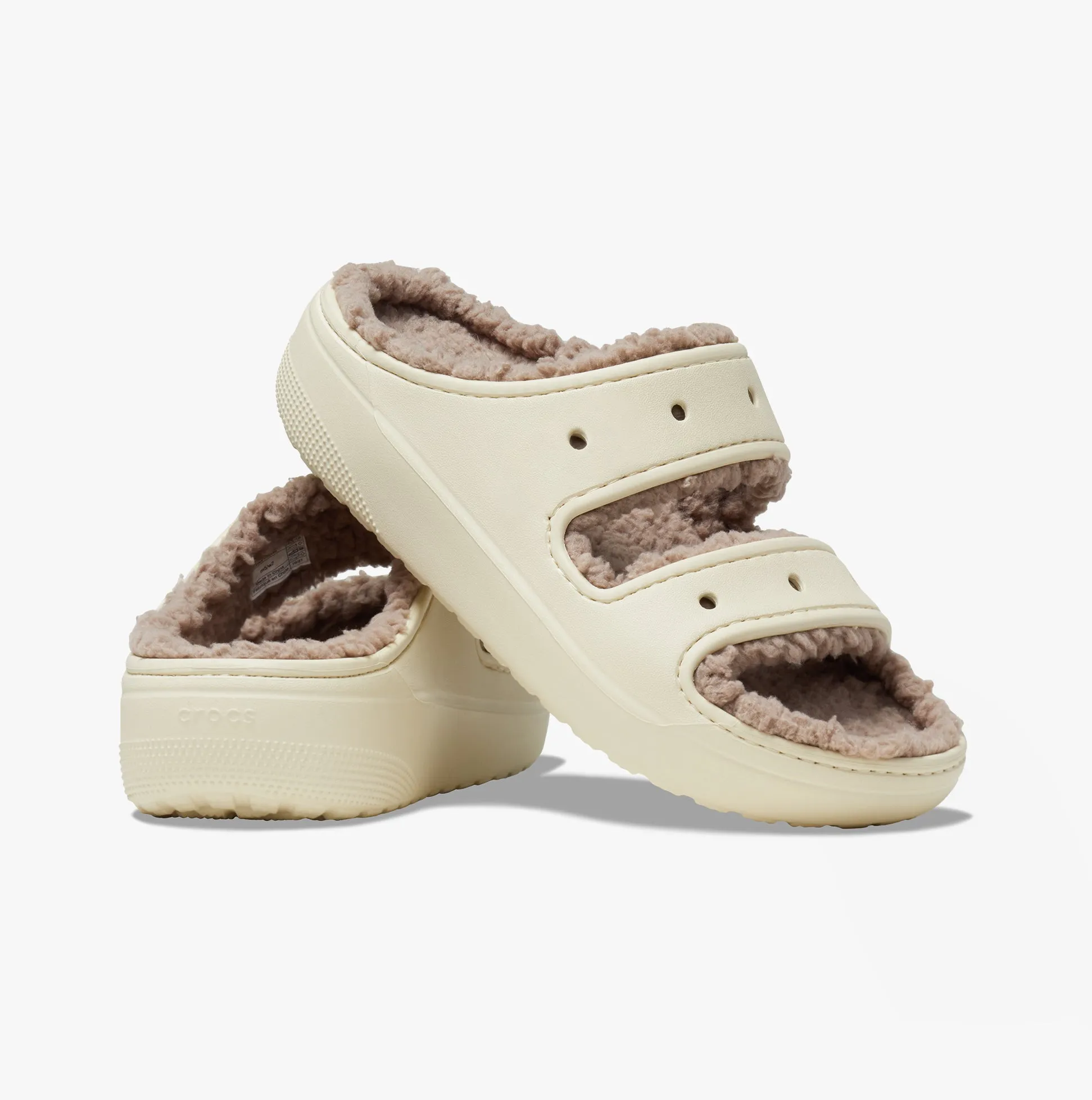 Crocs 207446-2YC CLASSIC COZZZY Unisex Sliders Bone/Mushroom sold by House of Slippers product image thumbnail 4