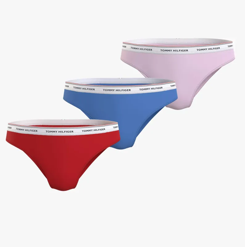 Tommy Hilfiger 3 Pack Bikini Womens Multicoloured sold by House of Slippers