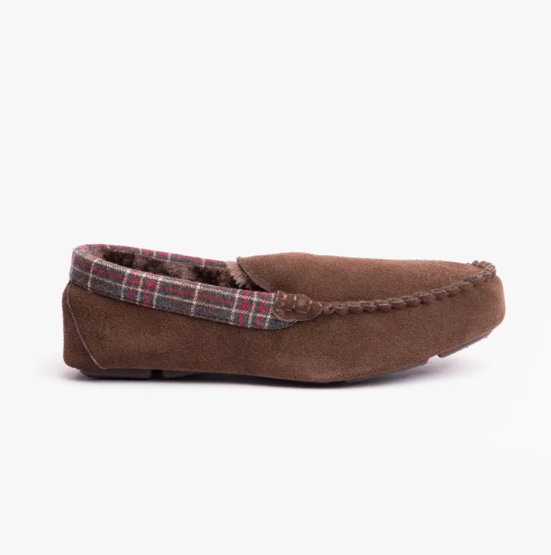 Hush Puppies ANDREAS Classic Mens Slippers Brown made by Hush Puppies