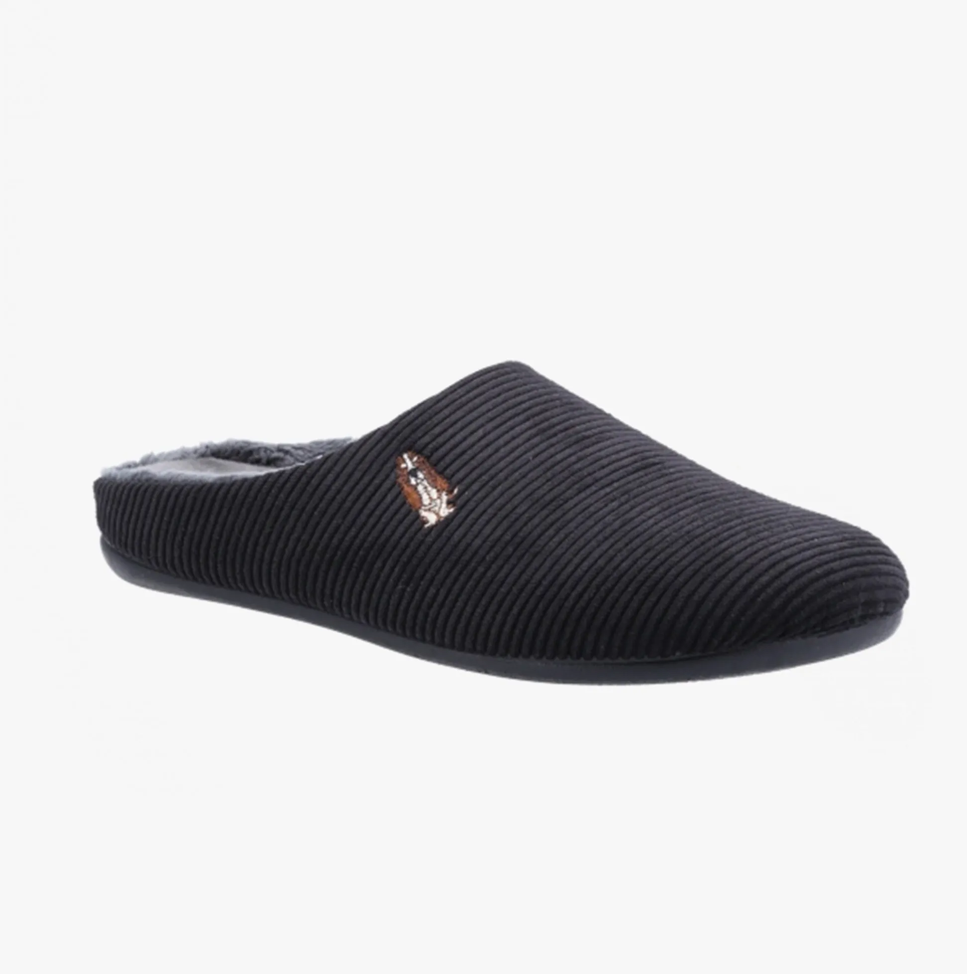 Hush Puppies REID Mens Mule Slippers Black sold by House of Slippers product image thumbnail 3