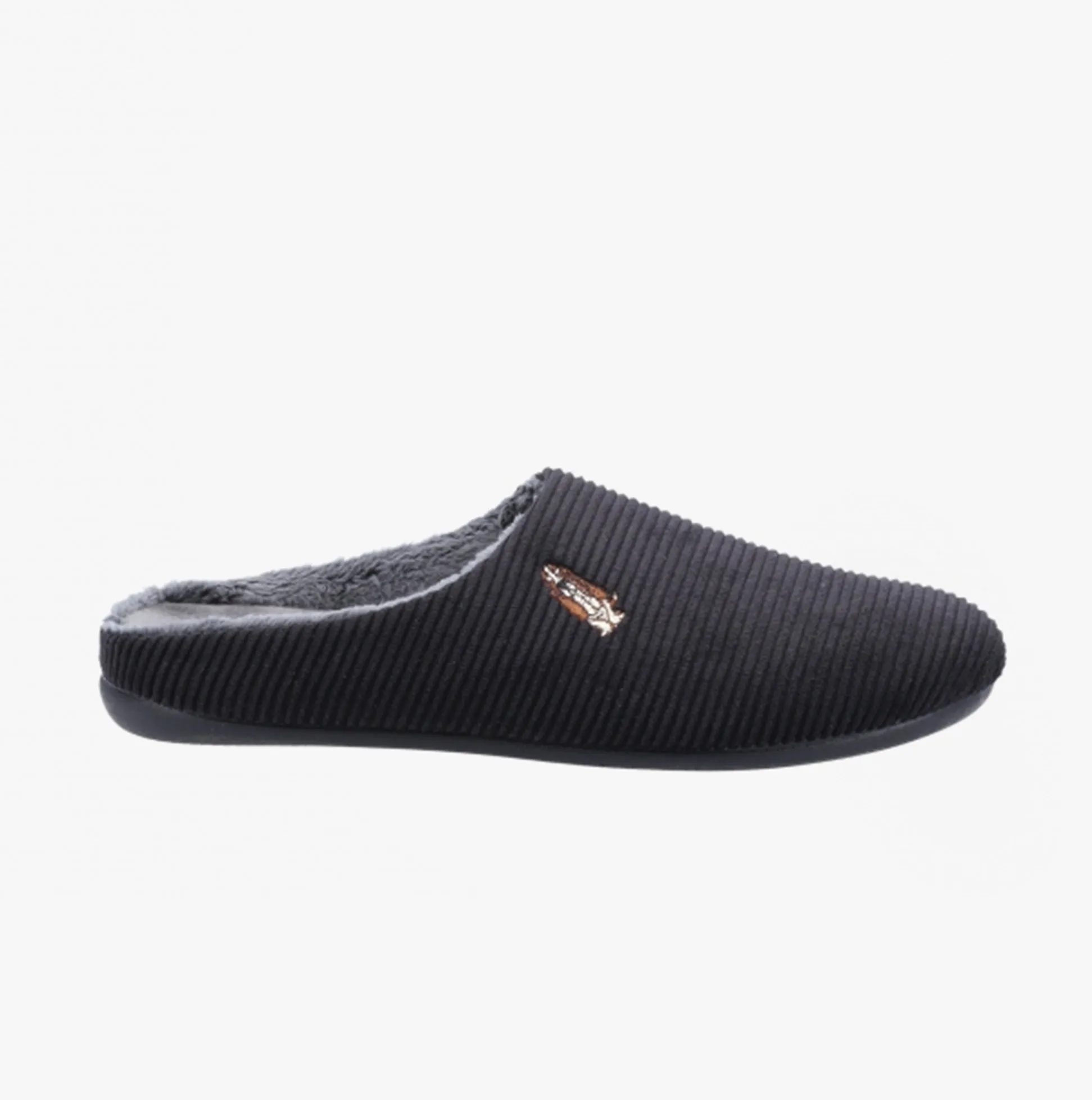 Hush Puppies REID Mens Mule Slippers Black sold by House of Slippers