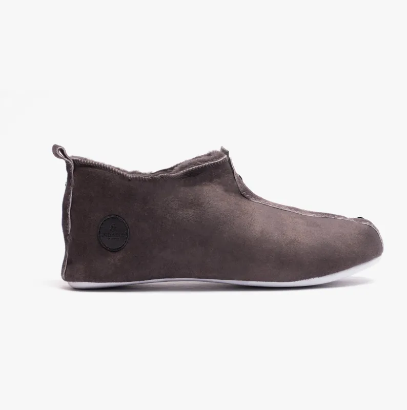 HENRIK Mens Sheepskin Slipper Boots Antique/Asphalt sold by House of Slippers