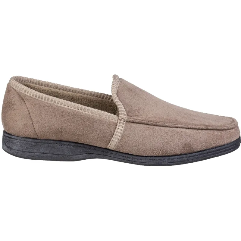 Fleet & Foster DAKIS Mens Full Slippers Beige sold by House of Slippers