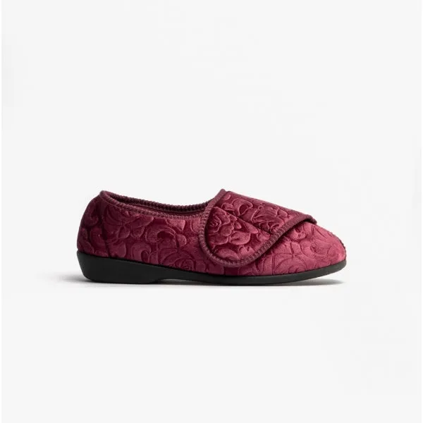 Jo & Joe DOREEN Womens Touch Fasten Slippers Heather sold by House of Slippers