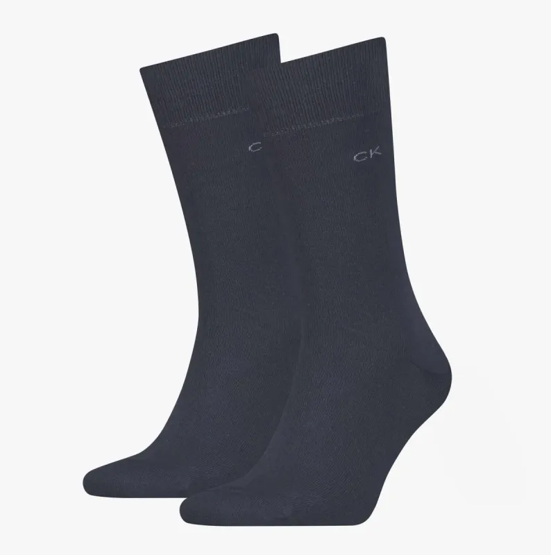 Calvin Klein 2 Pack Mens Crew Classic Socks Navy sold by House of Slippers
