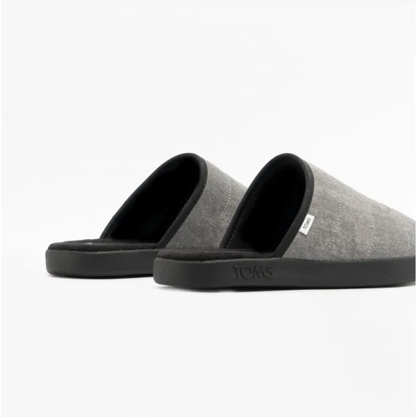 HARBOR Mens Slippers Grey/Black sold by House of Slippers product image thumbnail 5