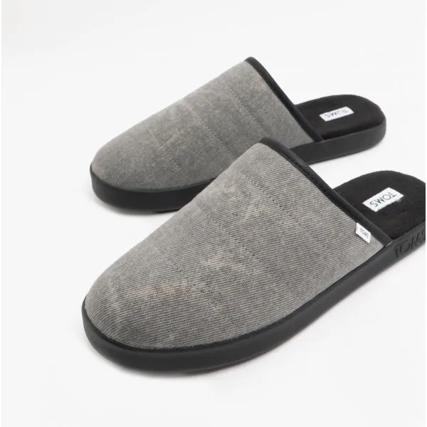 HARBOR Mens Slippers Grey/Black sold by House of Slippers product image thumbnail 2
