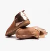 ANNIE Womens Sheepskin Slipper Boots Cognac/Gold sold by House of Slippers